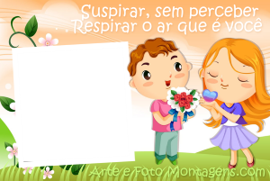 Moldura Amor - Amar Roupa Nova Trecho música Roupa Nova, casal apaixonado.