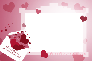 Moldura Comemorativa - Dia das Mães Envelope Corações para Mamãe Envelope com corações, cartinha.
