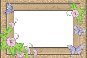 Moldura Diversas - Flores Quadro Pastilhas Borboletas Flores, borboletas, moldura pastilhas marrom.