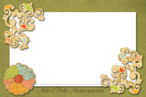 Moldura Diversas - Vintage Ornamentos Ornamentos vintage, arabescos, moldura dourada, fundo sépia.