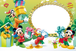 Moldura Natal - Disney Mickey natal disney, Mickey, minnie, pluto, pateta, pato donald.