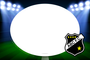 Moldura Times - ABC Escudo time ABC FC, branco e preto.
