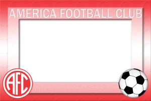 Moldura Times - América Football RJ Escudo time América Football Club RJ, vermelho e branco.