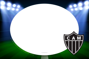Moldura Times - Atlético MG Escudo time Atlético MG, preto e branco.