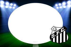 Moldura Times - Santos Escudo time Santos, preto e branco.