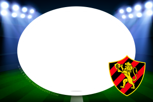 Moldura Times - Sport Escudo time Sport Recife, Leão, vermelho e preto.