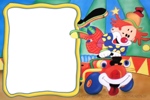 Moldura Infantil - Circo Picadeiro Palhacinho Palhacinho picadeiro, tenda circo.