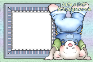 Moldura Infantil - Ratinho Bananeira Ratinho plantando bananeira.